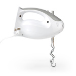 Nedis Handmixer | 200 W | 5-Snelheden | Turbo-functie | 2 Deeghaken / 2 Kloppers | Grijs / Wit
