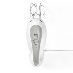Nedis Handmixer | 200 W | 5-Snelheden | Turbo-functie | 2 Deeghaken / 2 Kloppers | Grijs / Wit