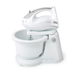 Nedis Handmixer | 200 W | 5-Snelheden | Turbo-functie | Draaikom / 2 Deeghaken / 2 Kloppers | Grijs / Wit