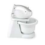 Nedis Handmixer | 200 W | 5-Snelheden | Turbo-functie | Draaikom / 2 Deeghaken / 2 Kloppers | Grijs / Wit