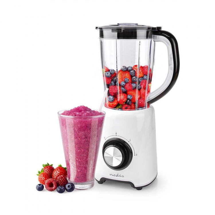 Nedis Blender | 800 W | 1.5 l | Kunststof | 2-Snelheden | Wit