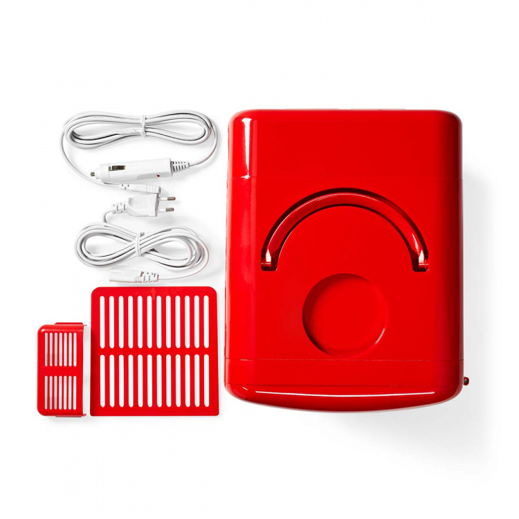 Nedis Draagbare Minikoelkast | 4 l | 12 V DC / 100 - 240 V AC | Rood