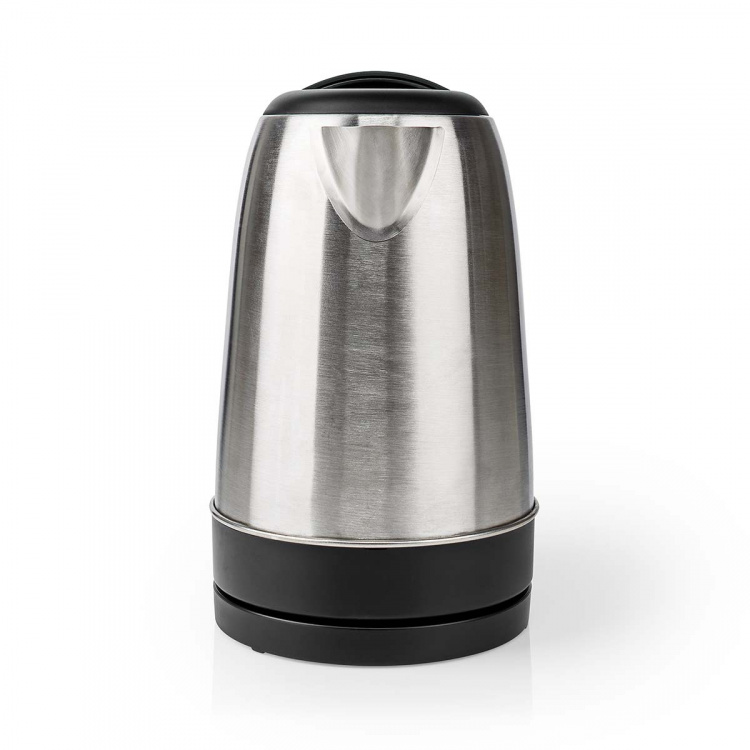 Nedis Waterkoker | 1.7 l | Roestvrij Staal | Aluminium / Zwart | 360 graden draaibaar | Verborgen verwarmingselement | Strix®-controller | Droogkookbeveiliging