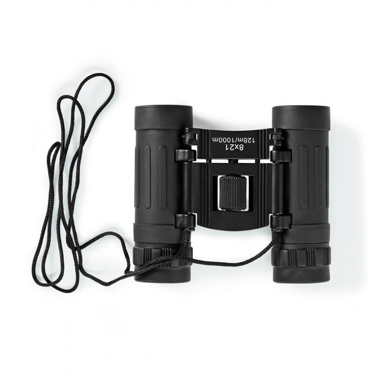 Nedis Verrekijker | Vergroting: 8 x | Diameter objectieflens: 21 mm | Gezichtsveld: 128 m | Inclusief reistas | Zwart