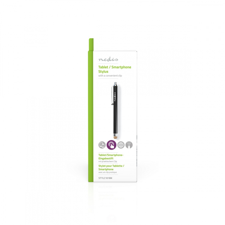 Nedis Stylus Pen | Gebruikt voor: Smartphone / Tablet | Koperdoek Tip | 1 Stuks | Met clip | Zwart Nedis Stylus Pen | Gebruikt voor: Smartphone / Tablet | Koperdoek Tip | 1 Stuks | Met clip | Zwart