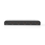 Nedis HDMI™-Splitter | 4-Poorts poort(en) | 4x HDMI™ Output | 4K@60Hz | 18 Gbps | Metaal | Antraciet