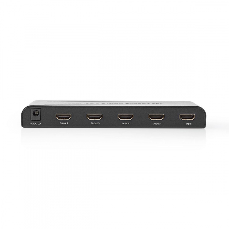 Nedis HDMI™-Splitter | 4-Poorts poort(en) | 4x HDMI™ Output | 4K@60Hz | 18 Gbps | Metaal | Antraciet