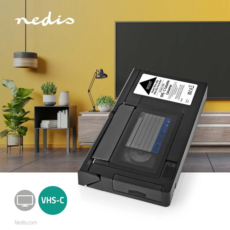 Nedis VHS-Converter | Conversie: VHS-C naar VHS | Plug and play | Zwart Nedis VHS-Converter | Conversie: VHS-C naar VHS | Plug and play | Zwart