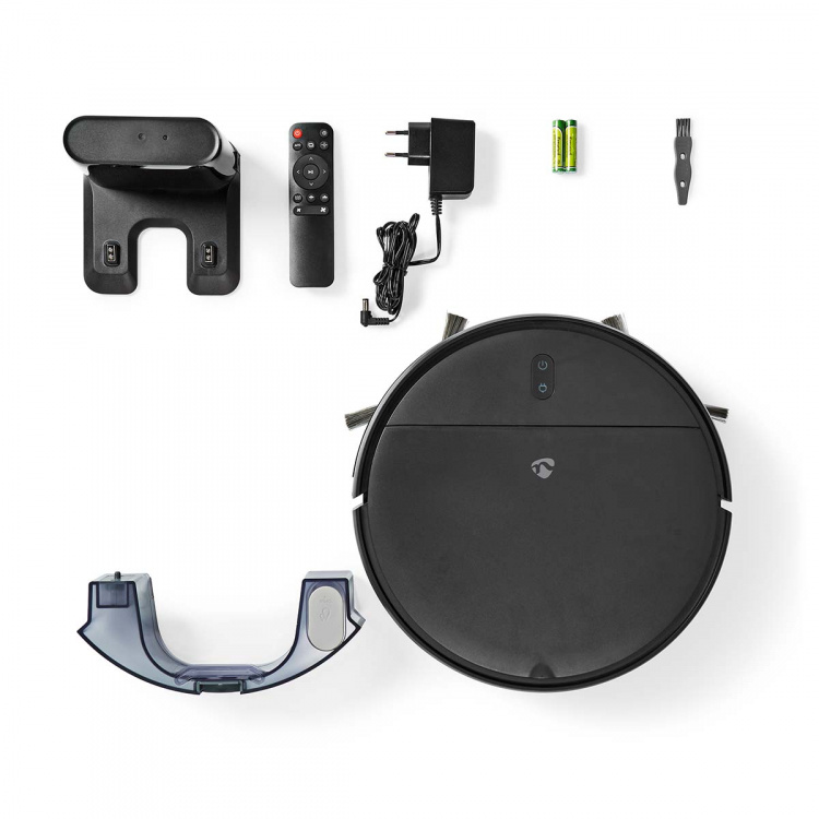 Nedis SmartLife Robotstofzuiger | Willekeurig | Wi-Fi | Capaciteit opvangreservoir: 0.2 l | Automatisch opladen | Maximale gebruiksduur: 1.8 uur | Zwart | Android™ / IOS Nedis SmartLife Robotstofzuiger | Willekeurig | Wi-Fi | Capaciteit opvangreservoir: 0.2 l | Automatisch opladen | Maximale gebruiksduur: 1.8 uur | Zwart | Android™ / IOS
