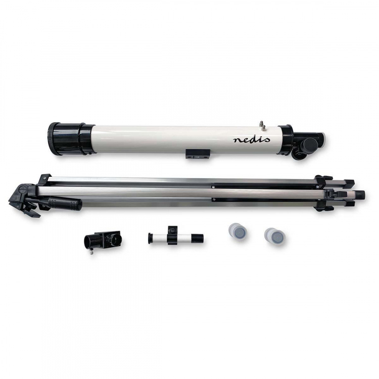 Nedis Telescoop | Diafragma: 50 mm | Brandpuntsafstand: 600 mm | Finderscope: 5 x 24 | Maximale werkhoogte: 125 cm | Tripod | Wit / Zwart Nedis Telescoop | Diafragma: 50 mm | Brandpuntsafstand: 600 mm | Finderscope: 5 x 24 | Maximale werkhoogte: 125 cm | Tripod | Wit / Zwart