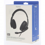 Headset PC Office Stereo Over-Ear HS-USB300 V2 Black