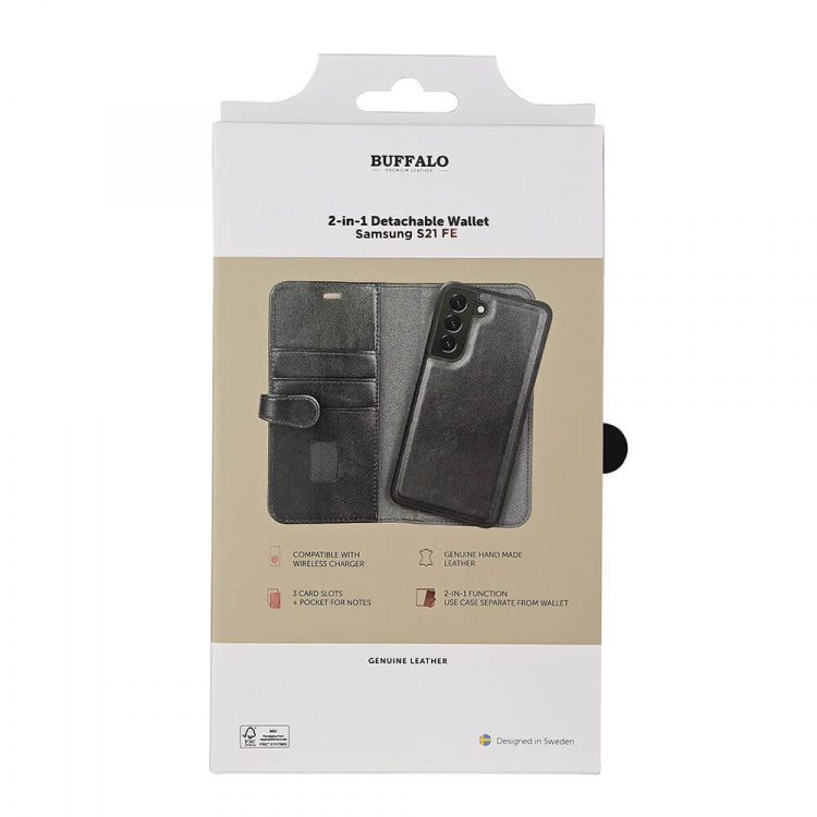 Mobile Case 2in1 Samsung S21FE 3 card Black