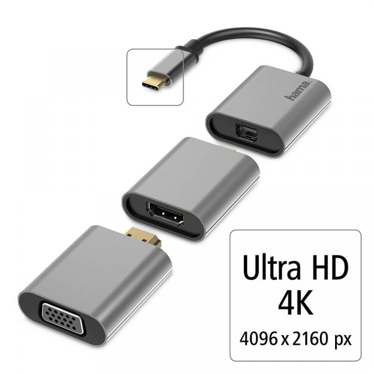 Video Adapter Set 6in1 USB-C Mini-DisplayPort HDMI VGA Video Adapter Set 6in1 USB-C Mini-DisplayPort HDMI VGA