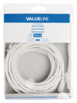 Valueline Antennekabel F-Male Quick - F-Male Quick 10.0 m Wit