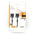 Nedis DVI-Kabel | DVI-D 24+1-Pins Male | DVI-D 24+1-Pins Male | 2560x1600 | Vernikkeld | 2.00 m | Recht | PVC | Zwart | Envelop