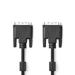 Nedis DVI-Kabel | DVI-D 24+1-Pins Male | DVI-D 24+1-Pins Male | 2560x1600 | Vernikkeld | 3.00 m | Recht | PVC | Zwart | Envelop