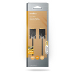 Nedis DVI-Kabel | DVI-D 24+1-Pins Male | DVI-D 24+1-Pins Male | 2560x1600 | Verguld | 3.00 m | Recht | PVC | Antraciet | Doos