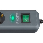 brennenstuhl Eco-Line 6-voudige stekkerdoos met overspanningsbeveiliging 5.00 m H05VV-F 3G1.5 Antraciet TYPE F