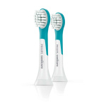 HX6032/33 Sonicare For Kids Compacte sonische opzetborstels - 2 stuks Wit