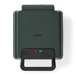 Nedis Wafelijzer | Belgische wafels | 22 x 12.5 cm | 1200 W | Automatische temperatuurregeling | ABS / Aluminium