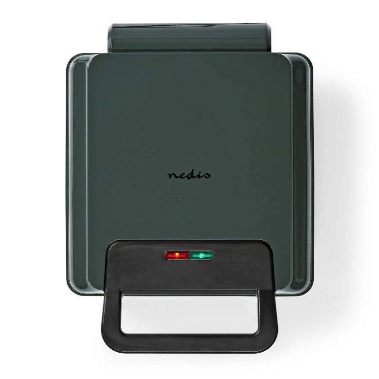 Nedis Wafelijzer | Belgische wafels | 22 x 12.5 cm | 1200 W | Automatische temperatuurregeling | ABS / Aluminium