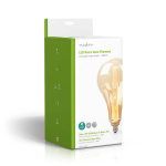 Nedis LED-Filamentlamp E27 | PS165 | 3.5 W | 120 lm | 1800 K | Dimbaar | Goudkleurig | Retrostijl | 1 Stuks Nedis LED-Filamentlamp E27 | PS165 | 3.5 W | 120 lm | 1800 K | Dimbaar | Goudkleurig | Retrostijl | 1 Stuks