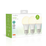Nedis LED-Lamp E27 | A60 | 8.0 W | 806 lm | 2700 K | Warm Wit | Retrostijl | Frosted | 3 Stuks
