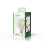 Nedis LED-Filamentlamp E27 | A60 | 7 W | 806 lm | 2700 | Dimbaar | Warm Wit | Retrostijl | 1 Stuks