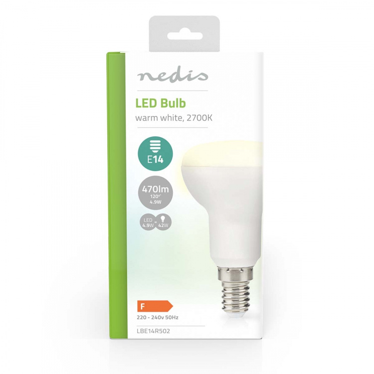 Nedis LED-Lamp E14 | R50 | 4.9 W | 470 lm | 2700 K | Warm Wit | Doorzichtig | 1 Stuks