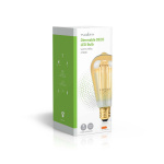 Nedis LED-Filamentlamp E27 | ST64 | 4.9 W | 470 lm | 2100 K | Dimbaar | Extra Warm Wit | Retrostijl | 1 Stuks
