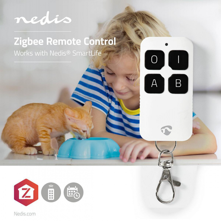 Nedis SmartLife Afstandsbediening | Zigbee 3.0 | Aantal knoppen: 4 | Android™ / IOS | Wit