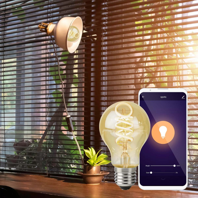 Nedis SmartLife LED Filamentlamp | E27 | 360 lm | 4.90 W | Warm tot Koel Wit | 1800 - 6500 K | Glas | Android™ / IOS | Peer | 1 Stuks