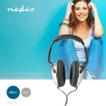 Nedis Bedrade Over-ear Koptelefoon | 3,5 mm | Kabellengte: 6.00 m | Volumebediening | Zilver / Zwart Nedis Bedrade Over-ear Koptelefoon | 3,5 mm | Kabellengte: 6.00 m | Volumebediening | Zilver / Zwart