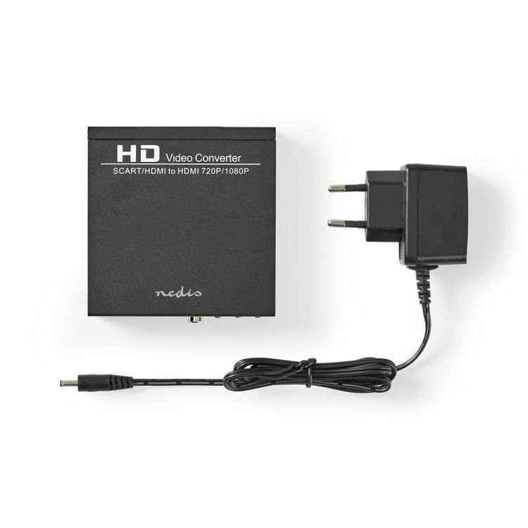 Nedis HDMI™-Converter | SCART Female | 1x 3.5 mm sound out / 1x Digital Audio / 1x HDMI™ Output | 1-weg | 1080p | 1.65 Gbps | Aluminium | Antraciet Nedis HDMI™-Converter | SCART Female | 1x 3.5 mm sound out / 1x Digital Audio / 1x HDMI™ Output | 1-weg | 1080p | 1.65 Gbps | Aluminium | Antraciet