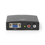 Nedis HDMI™-Converter | VGA Female / 2x RCA Male | 1x HDMI™ Output | 1-weg | 1080p | 1.65 Gbps | Aluminium | Antraciet