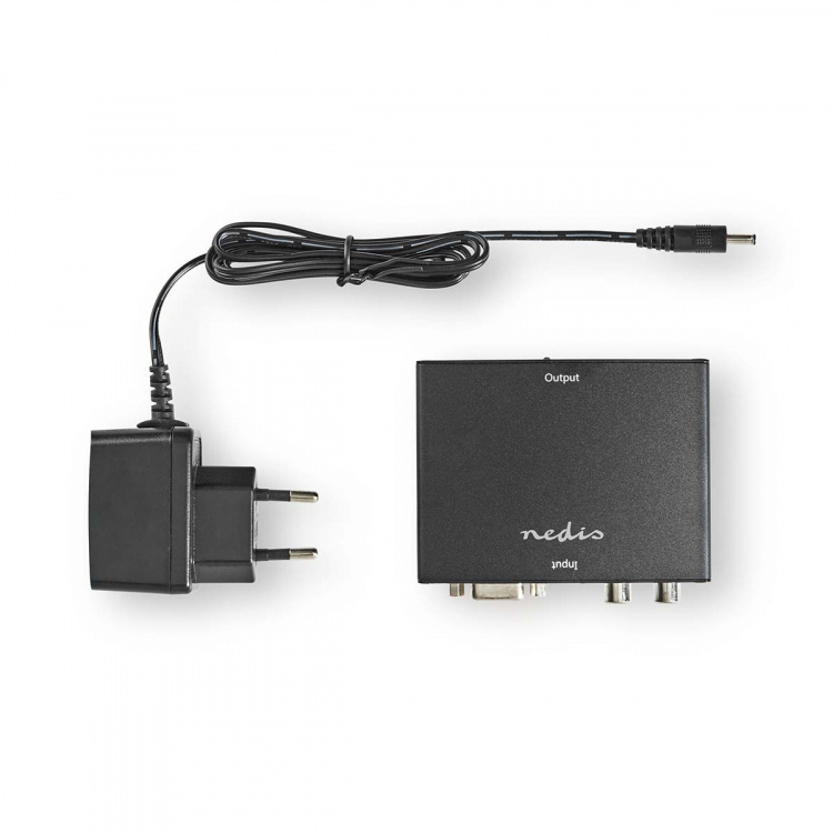 Nedis HDMI™-Converter | VGA Female / 2x RCA Male | 1x HDMI™ Output | 1-weg | 1080p | 1.65 Gbps | Aluminium | Antraciet