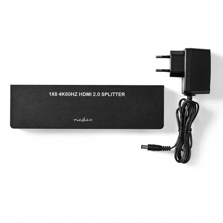 Nedis HDMI™-Splitter | 8-Poorts poort(en) | 8x HDMI™ Output | 4K@60Hz | 18 Gbps | Metaal | Antraciet Nedis HDMI™-Splitter | 8-Poorts poort(en) | 8x HDMI™ Output | 4K@60Hz | 18 Gbps | Metaal | Antraciet