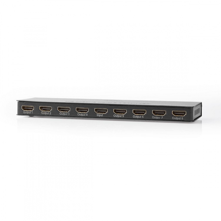 Nedis HDMI™-Splitter | 8-Poorts poort(en) | 8x HDMI™ Output | 4K@60Hz | 18 Gbps | Metaal | Antraciet Nedis HDMI™-Splitter | 8-Poorts poort(en) | 8x HDMI™ Output | 4K@60Hz | 18 Gbps | Metaal | Antraciet