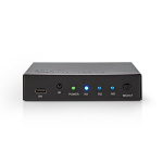 Nedis HDMI™-Switch | 3 poort(en) | 1x USB-C™ / 2x HDMI™ Input | 1x HDMI™ Output | 4K@60Hz | 18.0 Gbps | Metaal | Antraciet