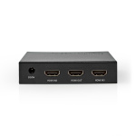 Nedis HDMI™-Switch | 3 poort(en) | 1x USB-C™ / 2x HDMI™ Input | 1x HDMI™ Output | 4K@60Hz | 18.0 Gbps | Metaal | Antraciet