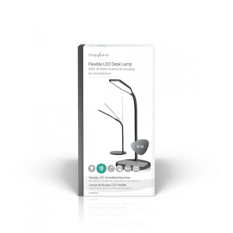 Nedis LED-Lamp met Draadloze Lader | Dimmer - Op Product | LED / Qi | 10 W | Met dimfunctie | Koel Wit / Natuurlijk Wit / Warm Wit | 2700 - 6500 K Nedis LED-Lamp met Draadloze Lader | Dimmer - Op Product | LED / Qi | 10 W | Met dimfunctie | Koel Wit / Natuurlijk Wit / Warm Wit | 2700 - 6500 K