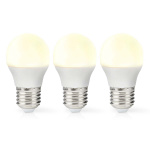 Nedis LED-Lamp E27 | G45 | 4.9 W | 470 lm | 2700 K | Warm Wit | Retrostijl | Frosted | 3 Stuks