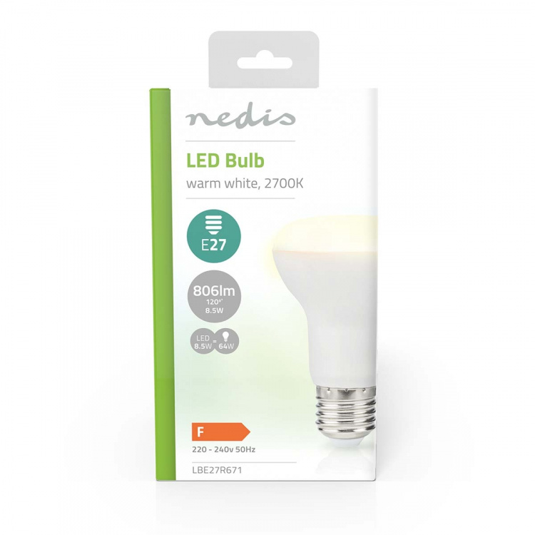 Nedis LED-Lamp E27 | R63 | 8.5 W | 806 lm | 2700 K | Warm Wit | Retrostijl | Doorzichtig | 1 Stuks