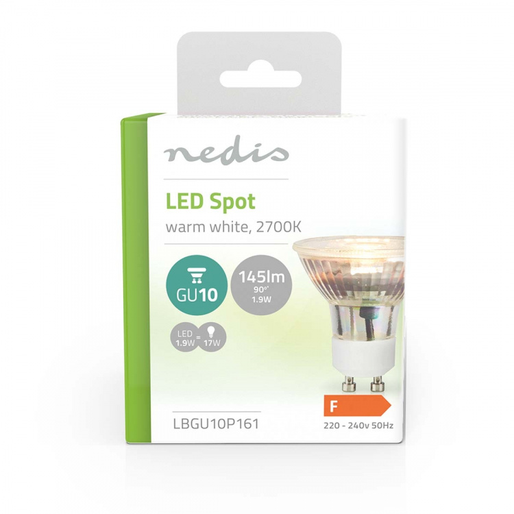 Nedis LED-Lamp GU10 | Spot | 1.9 W | 145 lm | 2700 K | Warm Wit | Retrostijl | 1 Stuks Nedis LED-Lamp GU10 | Spot | 1.9 W | 145 lm | 2700 K | Warm Wit | Retrostijl | 1 Stuks