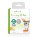Nedis LED-Lamp GU10 | Spot | 4.5 W | 345 lm | 2700 K | Dimbaar | Warm Wit | Retrostijl | 1 Stuks Nedis LED-Lamp GU10 | Spot | 4.5 W | 345 lm | 2700 K | Dimbaar | Warm Wit | Retrostijl | 1 Stuks