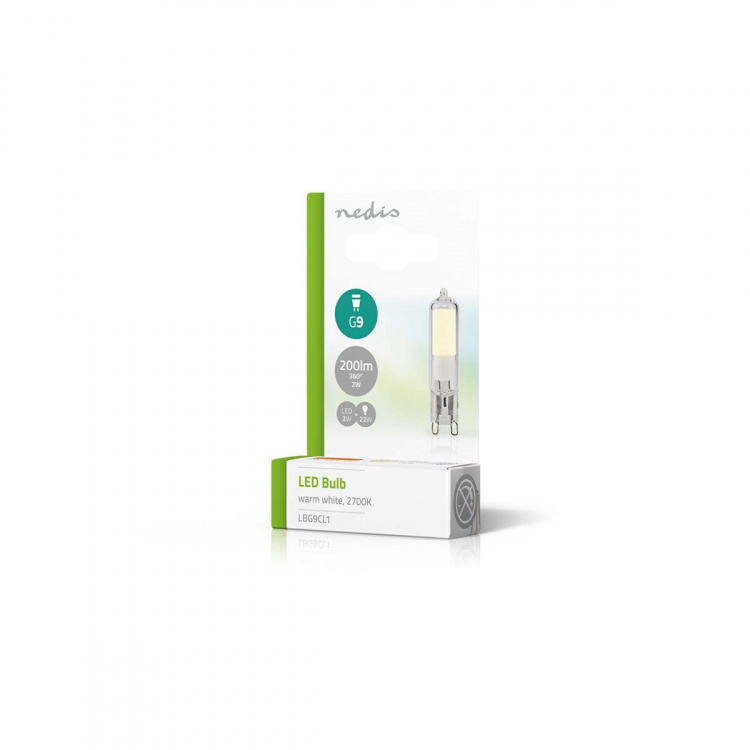 Nedis LED-lamp G9 | 2 W | 200 lm | 2700 K | Warm Wit | Aantal lampen in verpakking: 1 Stuks Nedis LED-lamp G9 | 2 W | 200 lm | 2700 K | Warm Wit | Aantal lampen in verpakking: 1 Stuks