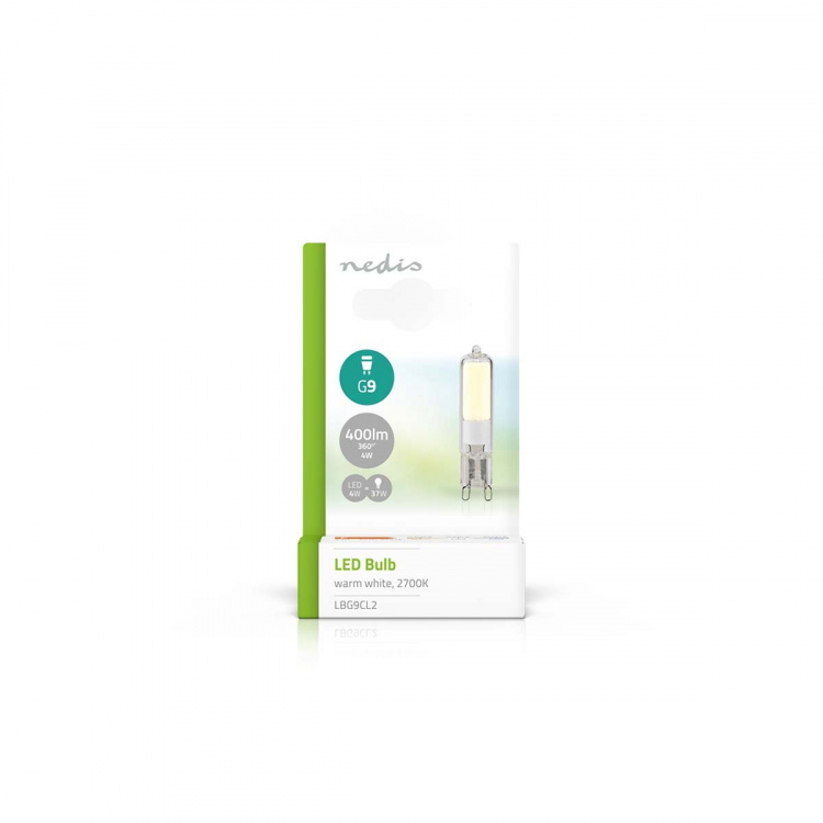Nedis LED-lamp G9 | 4 W | 400 lm | 2700 K | Warm Wit | Aantal lampen in verpakking: 1 Stuks Nedis LED-lamp G9 | 4 W | 400 lm | 2700 K | Warm Wit | Aantal lampen in verpakking: 1 Stuks