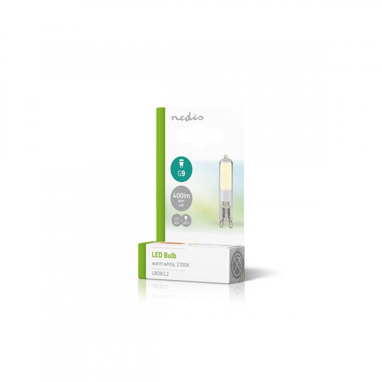 Nedis LED-lamp G9 | 4 W | 400 lm | 2700 K | Warm Wit | Aantal lampen in verpakking: 1 Stuks Nedis LED-lamp G9 | 4 W | 400 lm | 2700 K | Warm Wit | Aantal lampen in verpakking: 1 Stuks