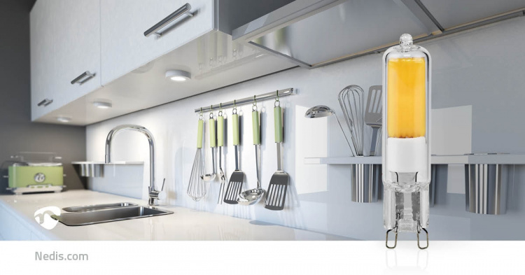 Nedis LED-lamp G9 | 4 W | 400 lm | 2700 K | Warm Wit | Aantal lampen in verpakking: 1 Stuks Nedis LED-lamp G9 | 4 W | 400 lm | 2700 K | Warm Wit | Aantal lampen in verpakking: 1 Stuks