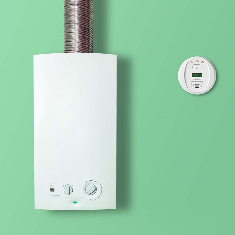 Nedis Koolmonoxidemelder | Batterij Gevoed | Batterijlevensduur tot: 5 Jaar | Met pauzeknop | Met testknop | 85 dB | Wit